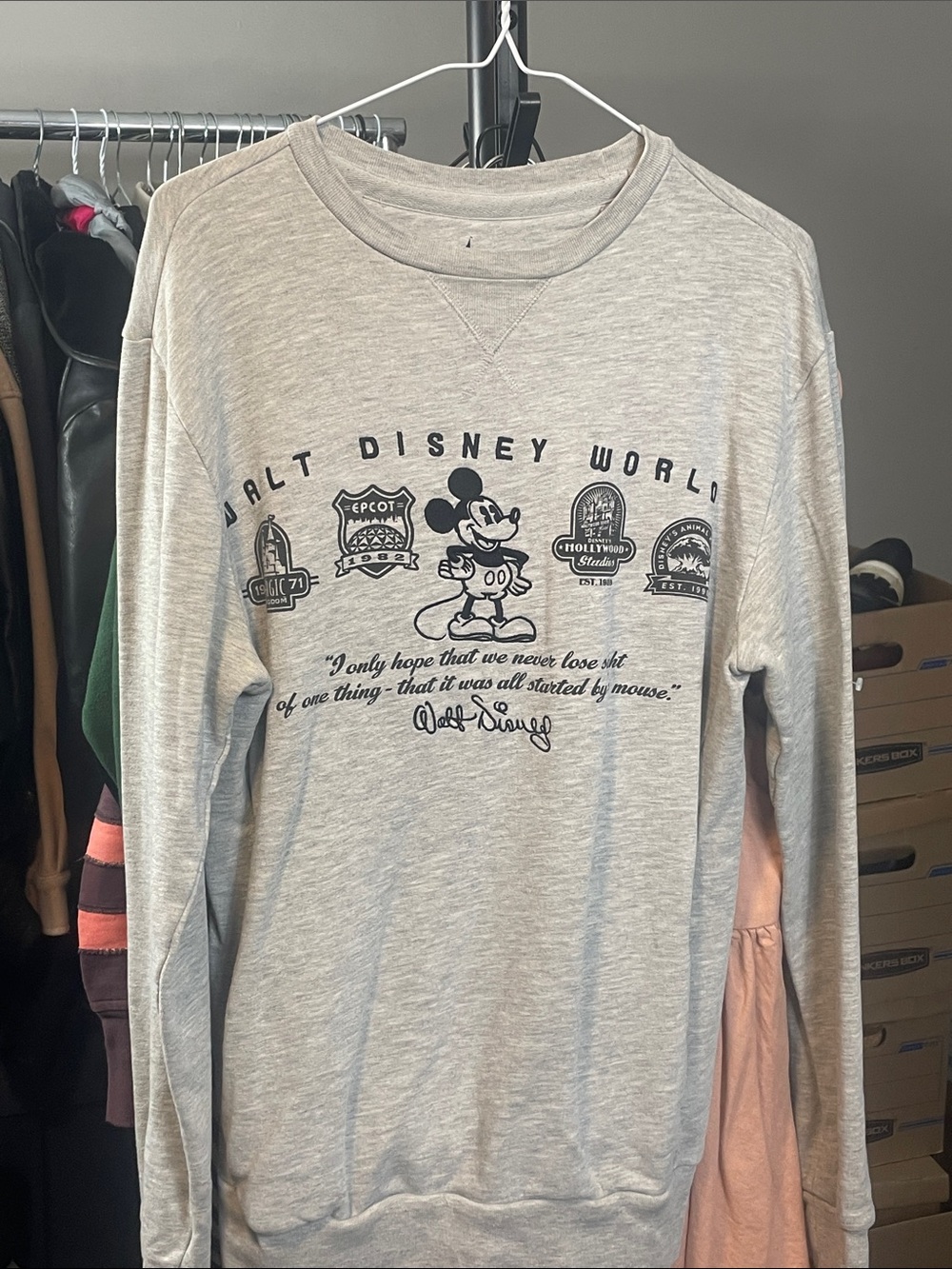 Disney Gray Walt Disney World Mickey Sweatshirt
